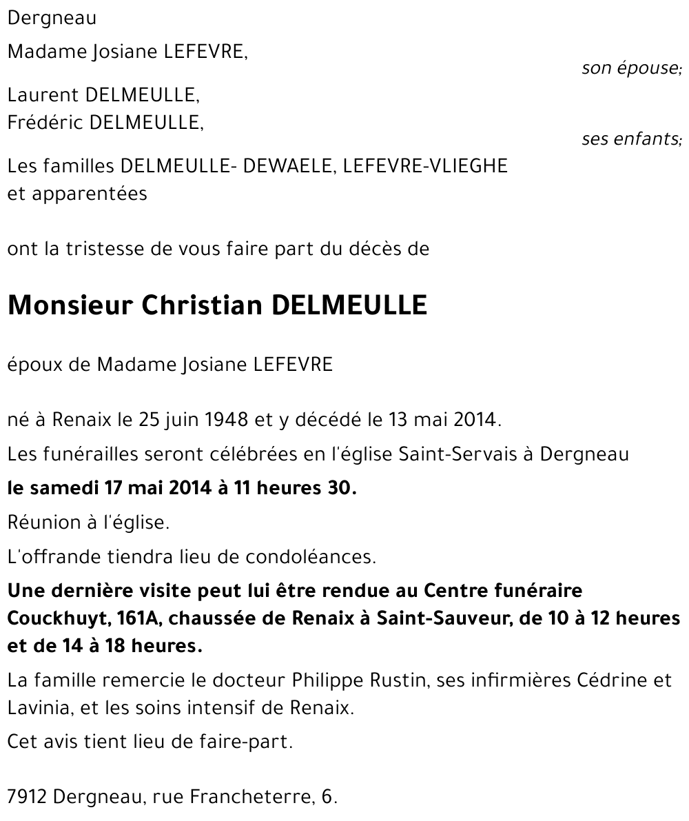 Christian DELMEULLE