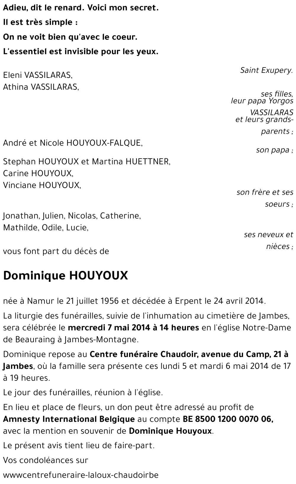 Dominique HOUYOUX
