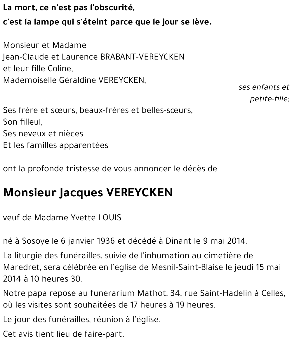 Jacques VEREYCKEN