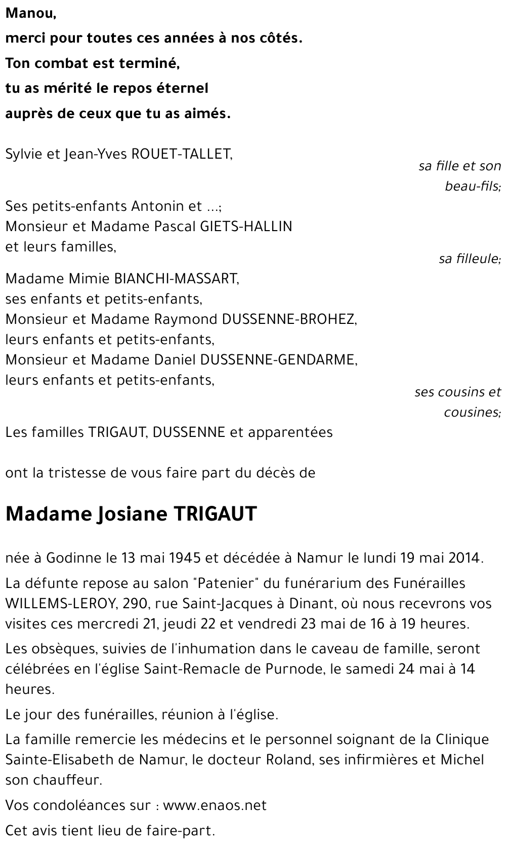 Josiane TRIGAUT