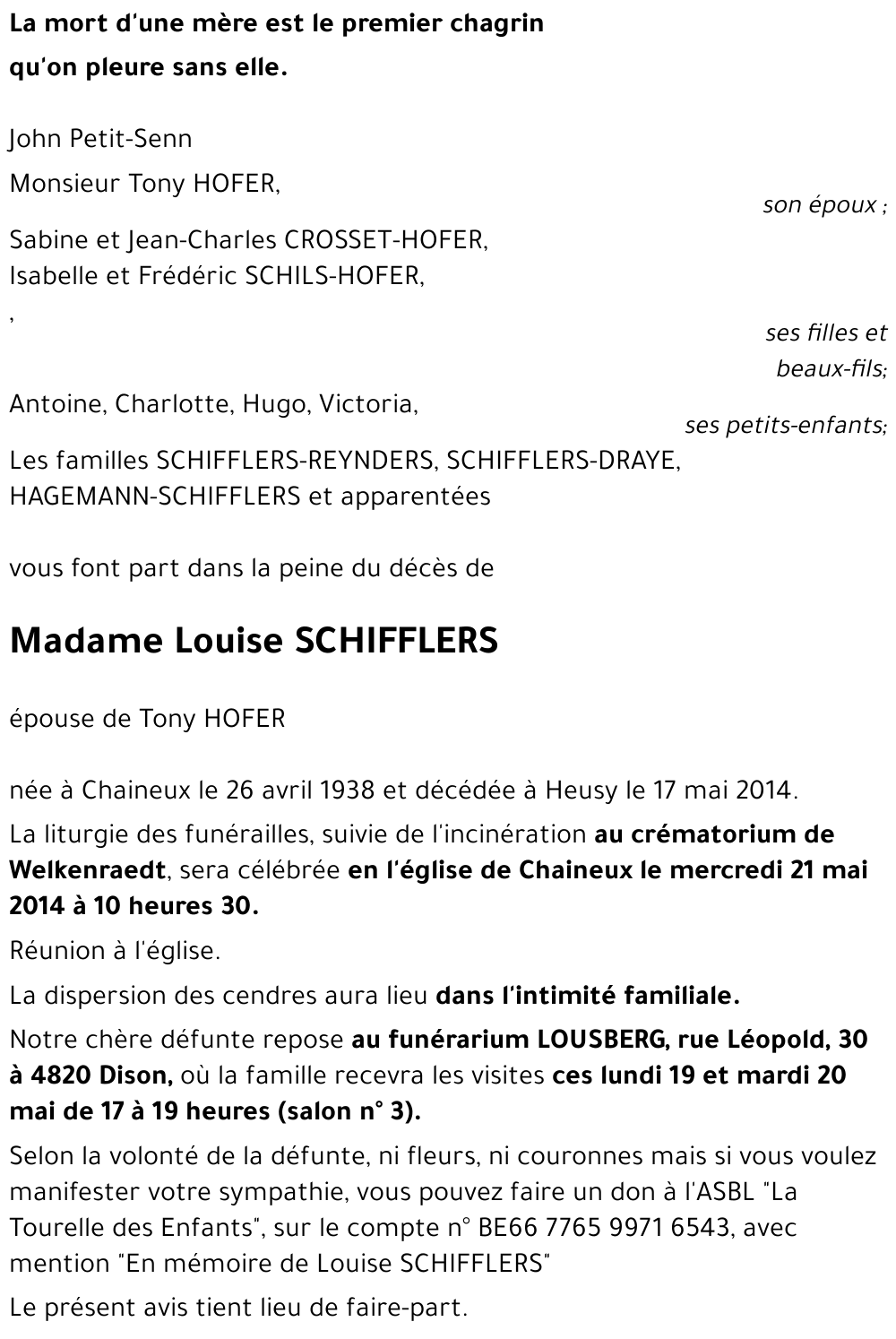 Louise SCHIFFLERS