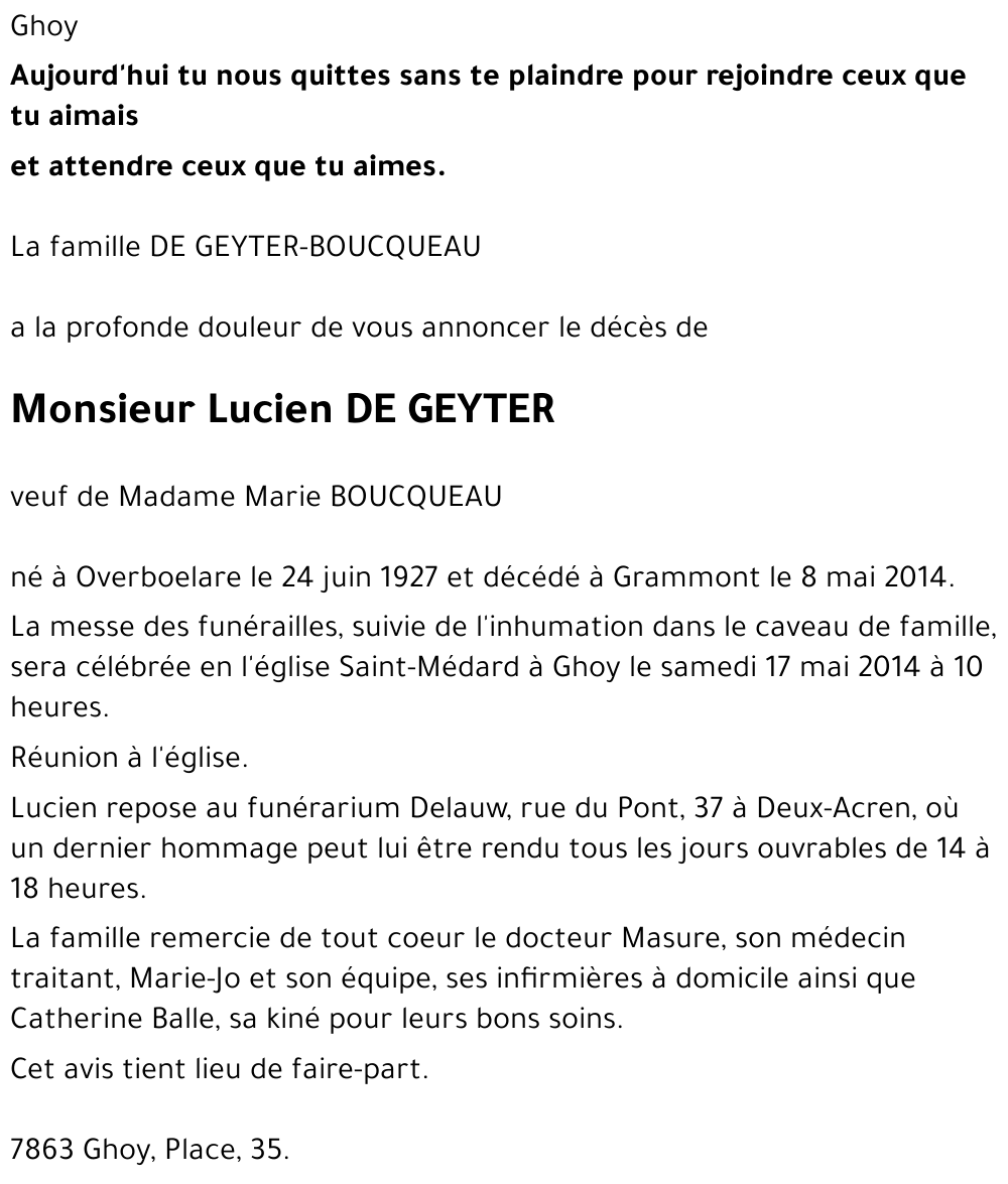 Lucien DE GEYTER