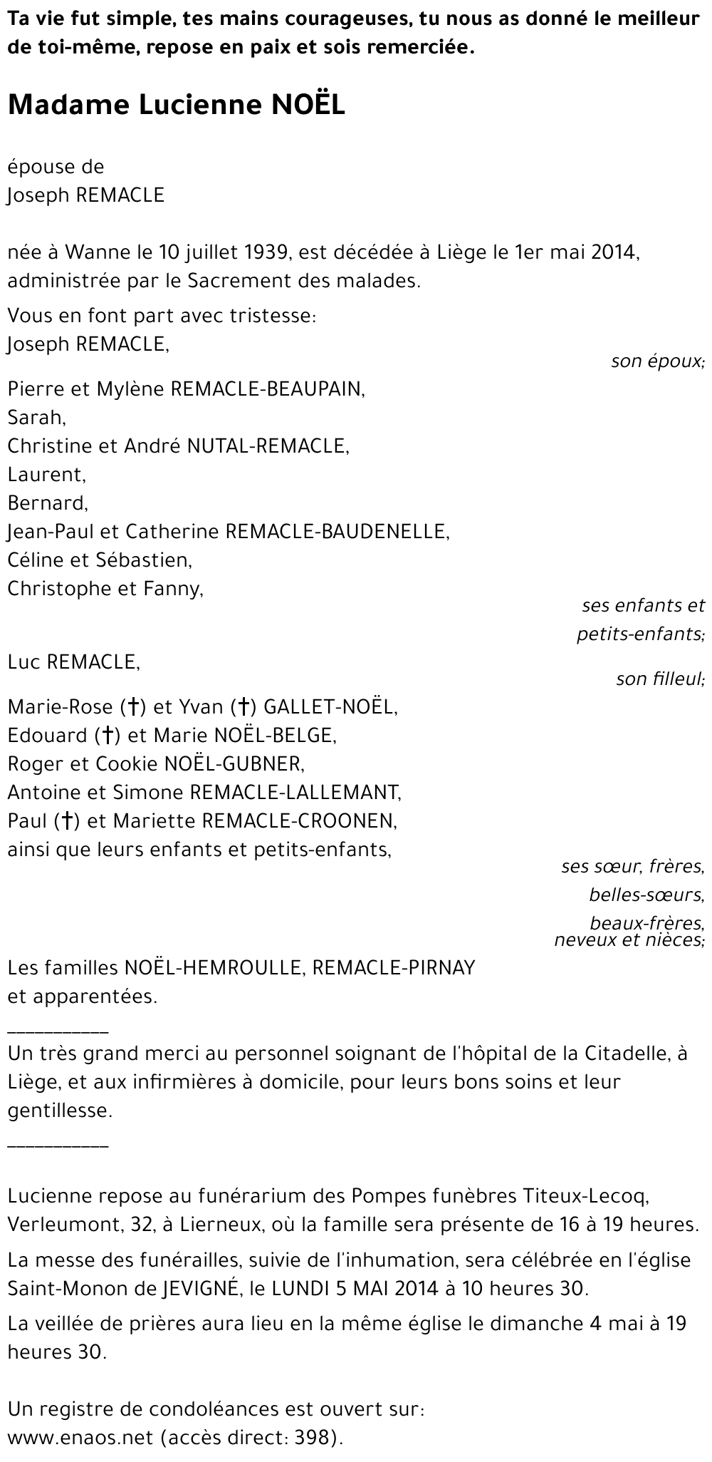 Lucienne NOËL