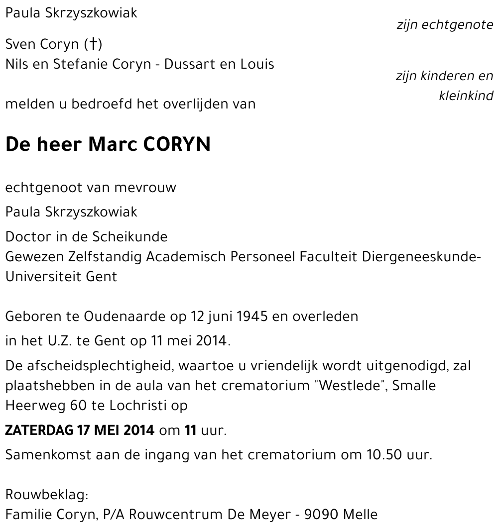 Marc CORYN