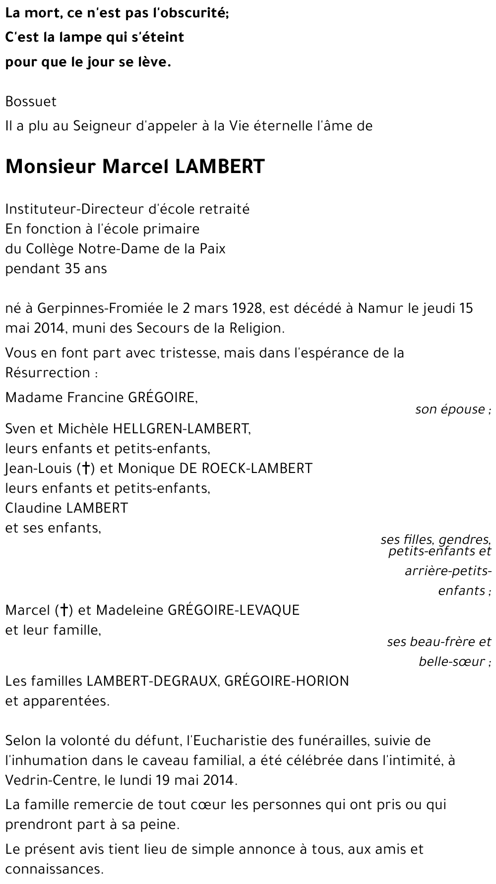 Marcel LAMBERT