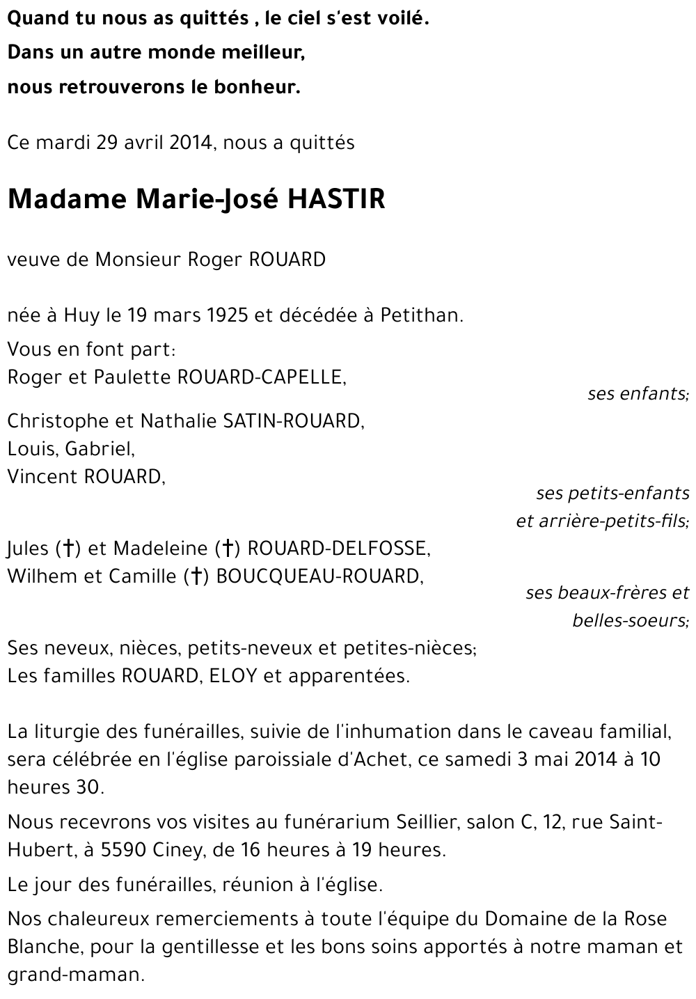 Marie-José HASTIR