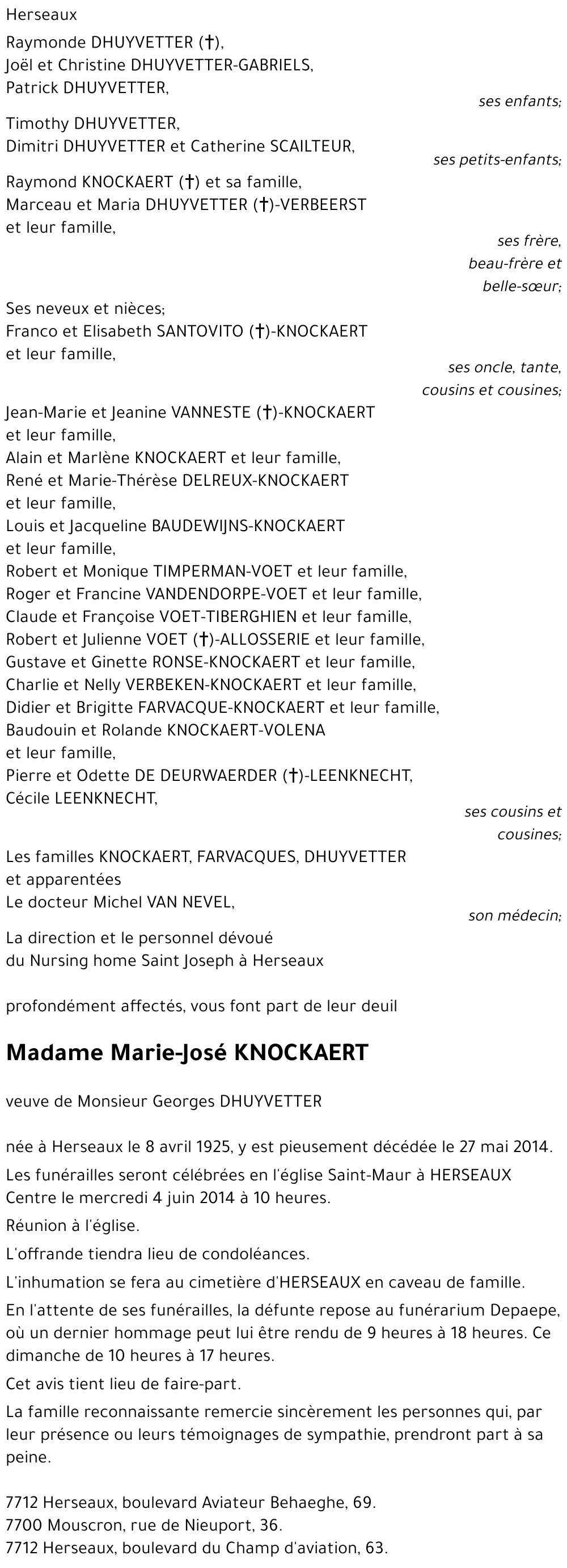 Marie-José KNOCKAERT