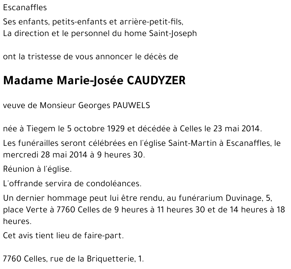 Marie-Josée CAUDYZER
