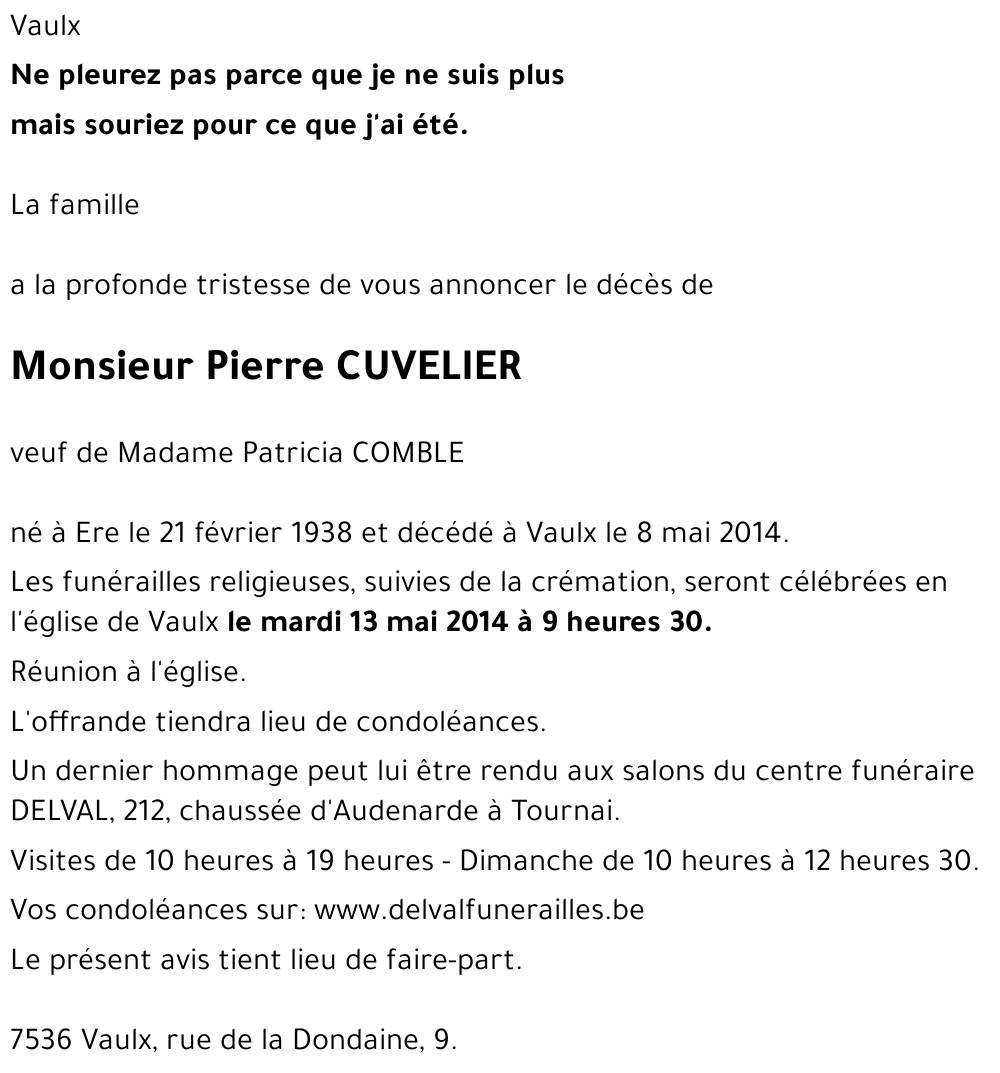 Pierre CUVELIER