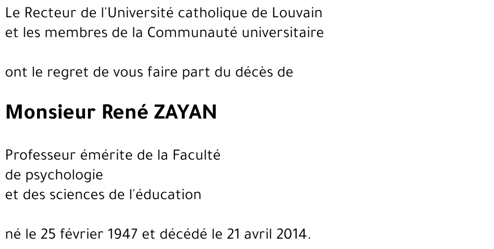 René ZAYAN