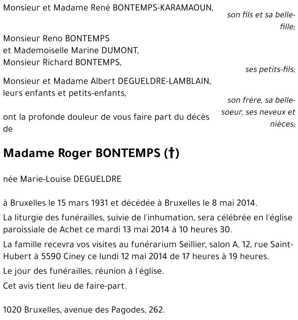 Roger BONTEMPS((+))