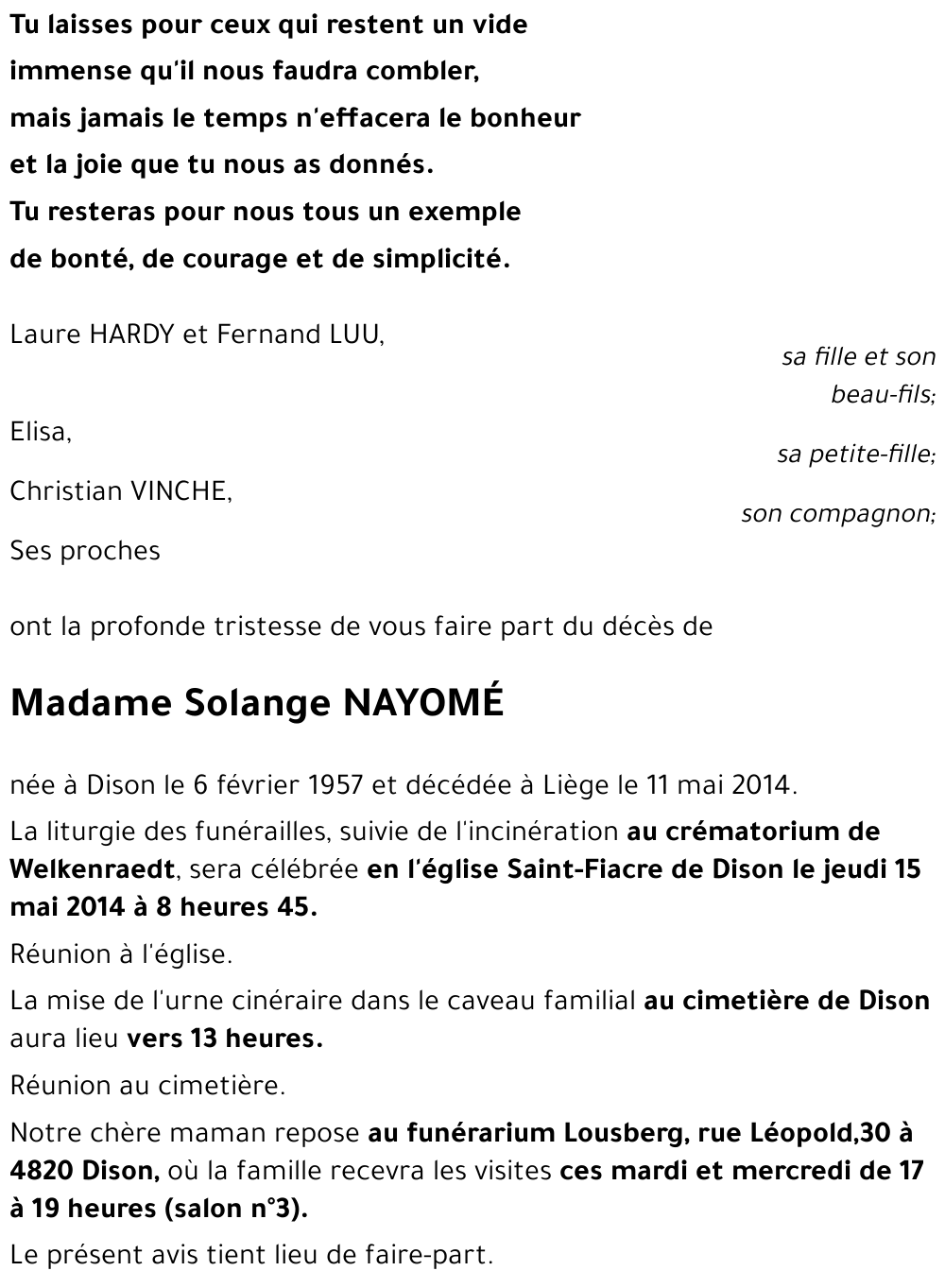 Solange NAYOME