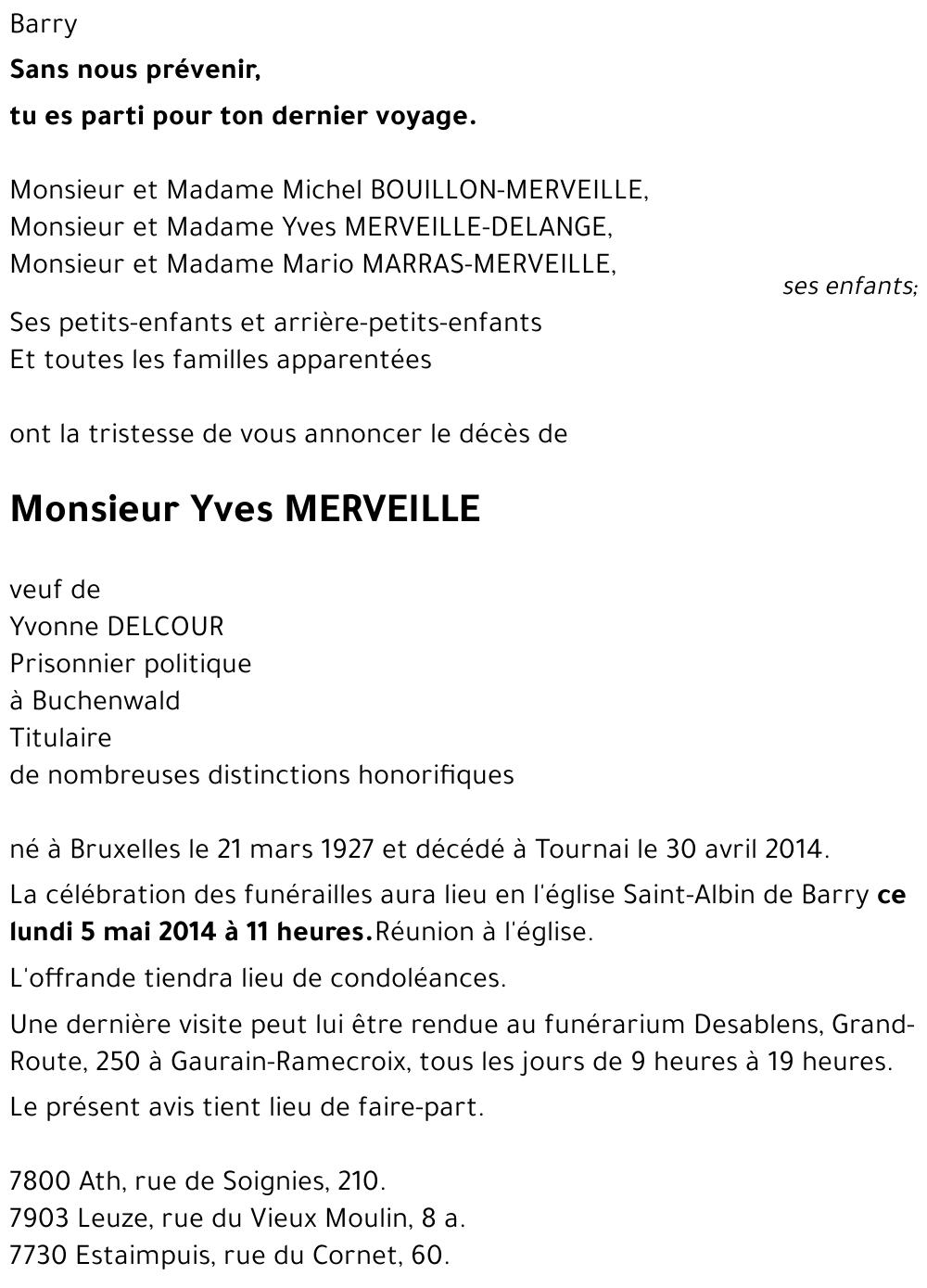 Yves MERVEILLE