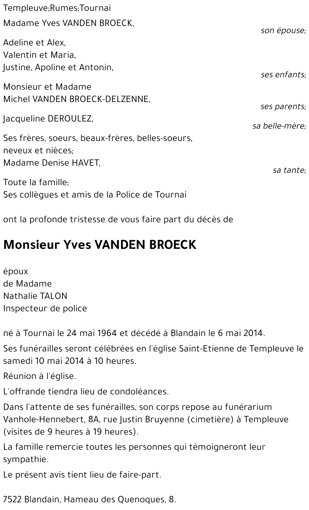 Yves VANDEN BROECK