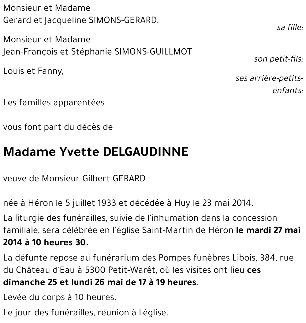 Yvettte DELGAUDINE