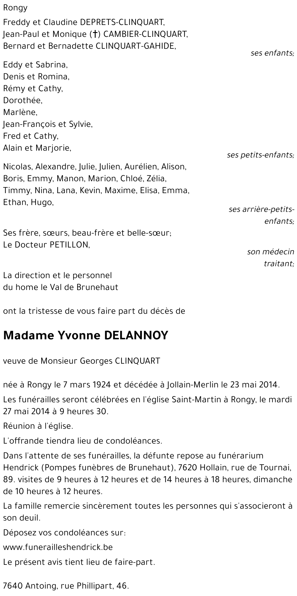 Yvonne DELANNOY