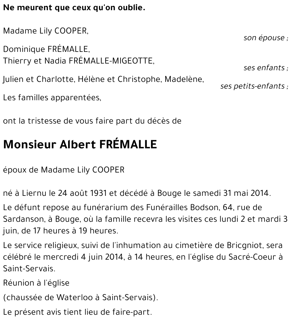 Albert FRÉMALLE
