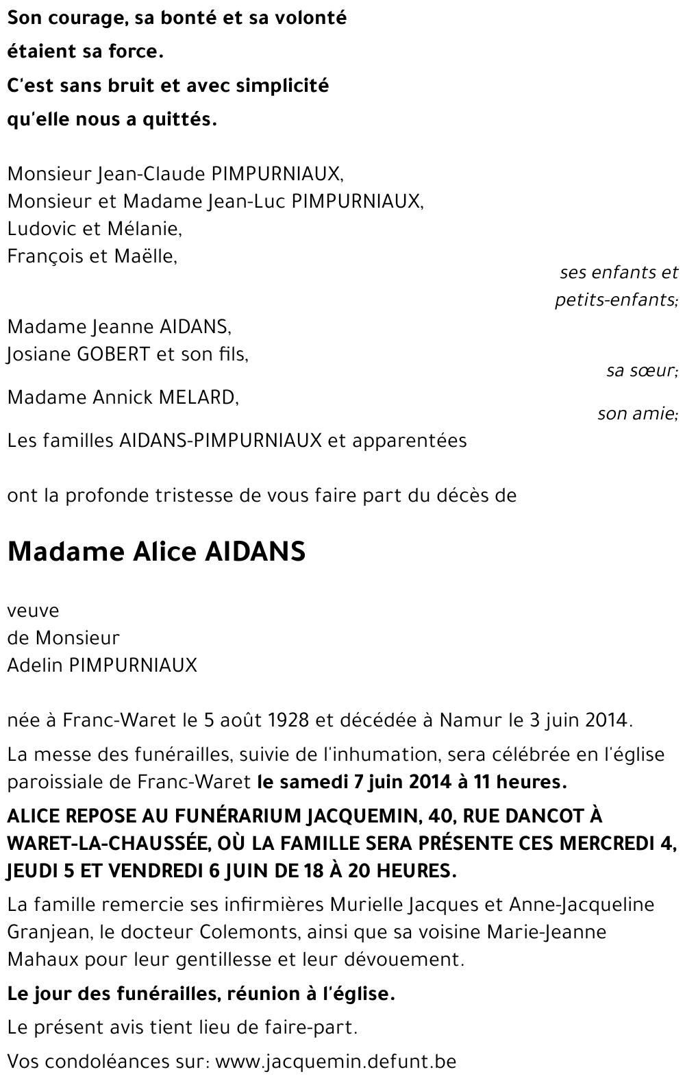 Alice Aidans