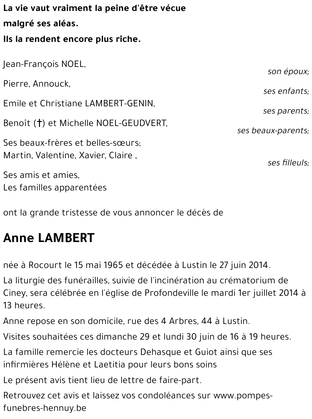 Anne LAMBERT