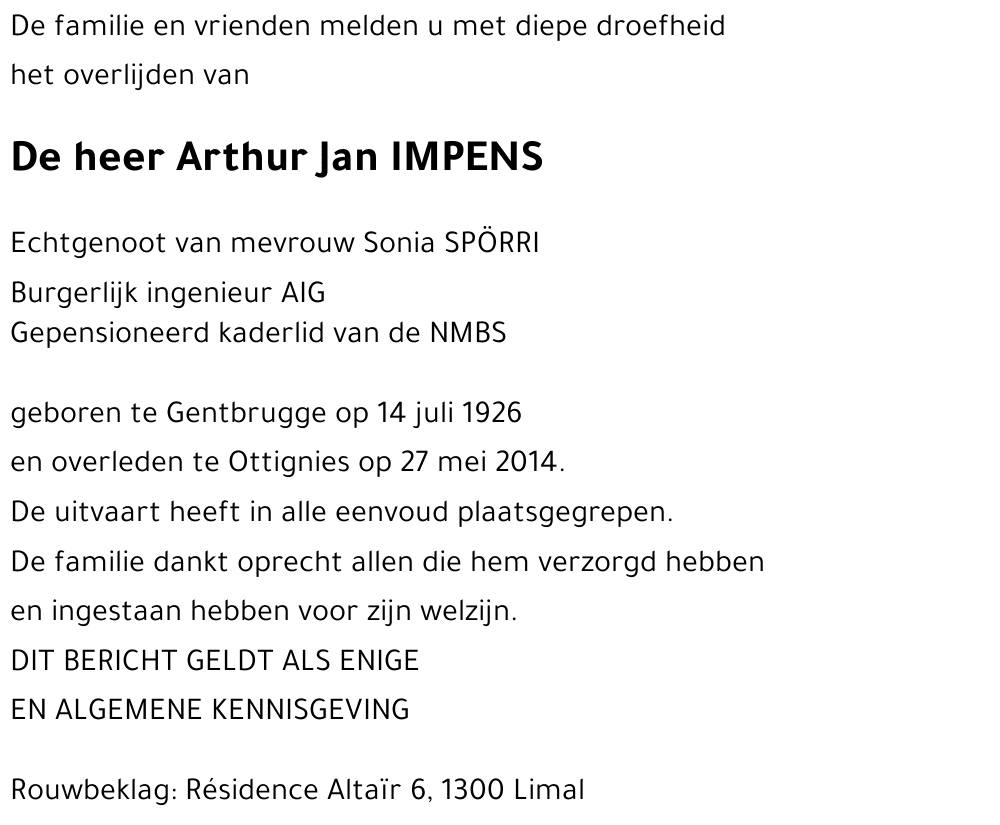 Arthur Jan IMPENS