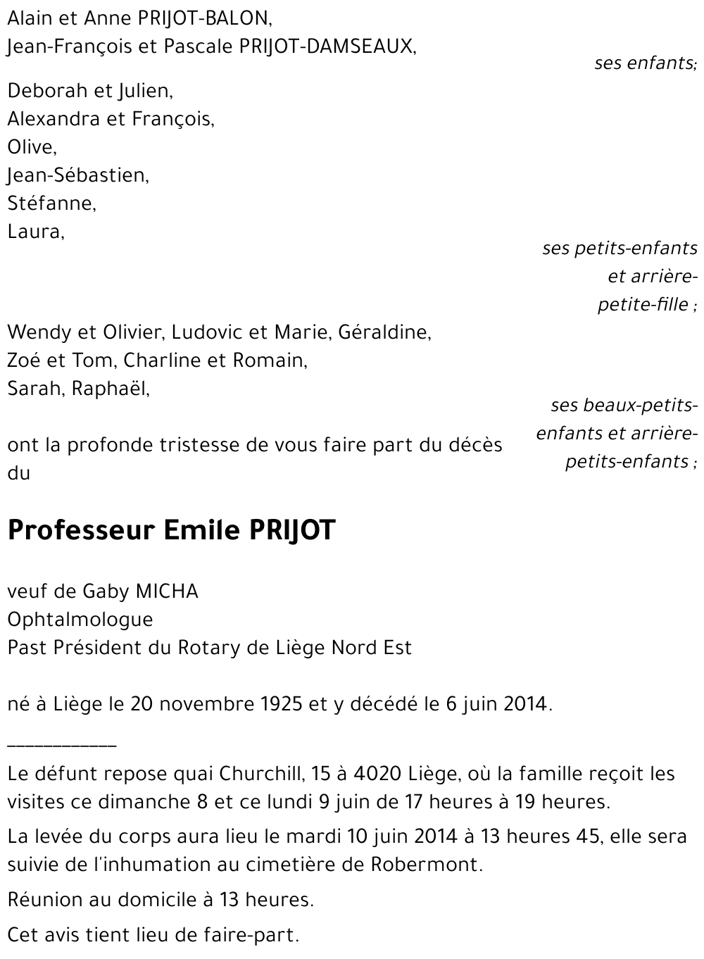 Emile PRIJOT