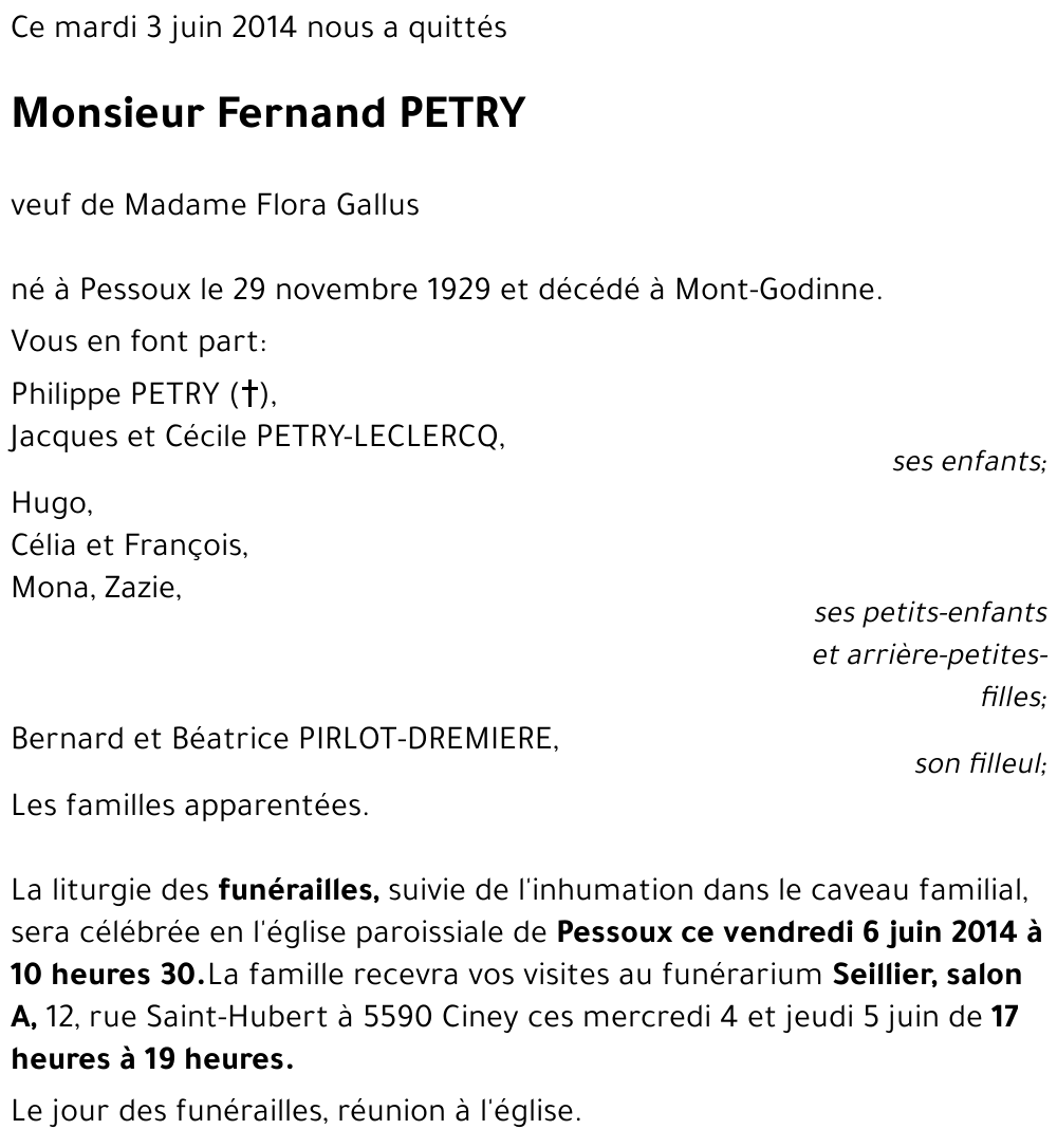 Fernand PETRY
