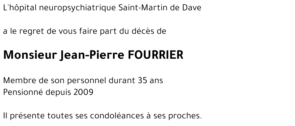 Jean-Pierre FOURRIER