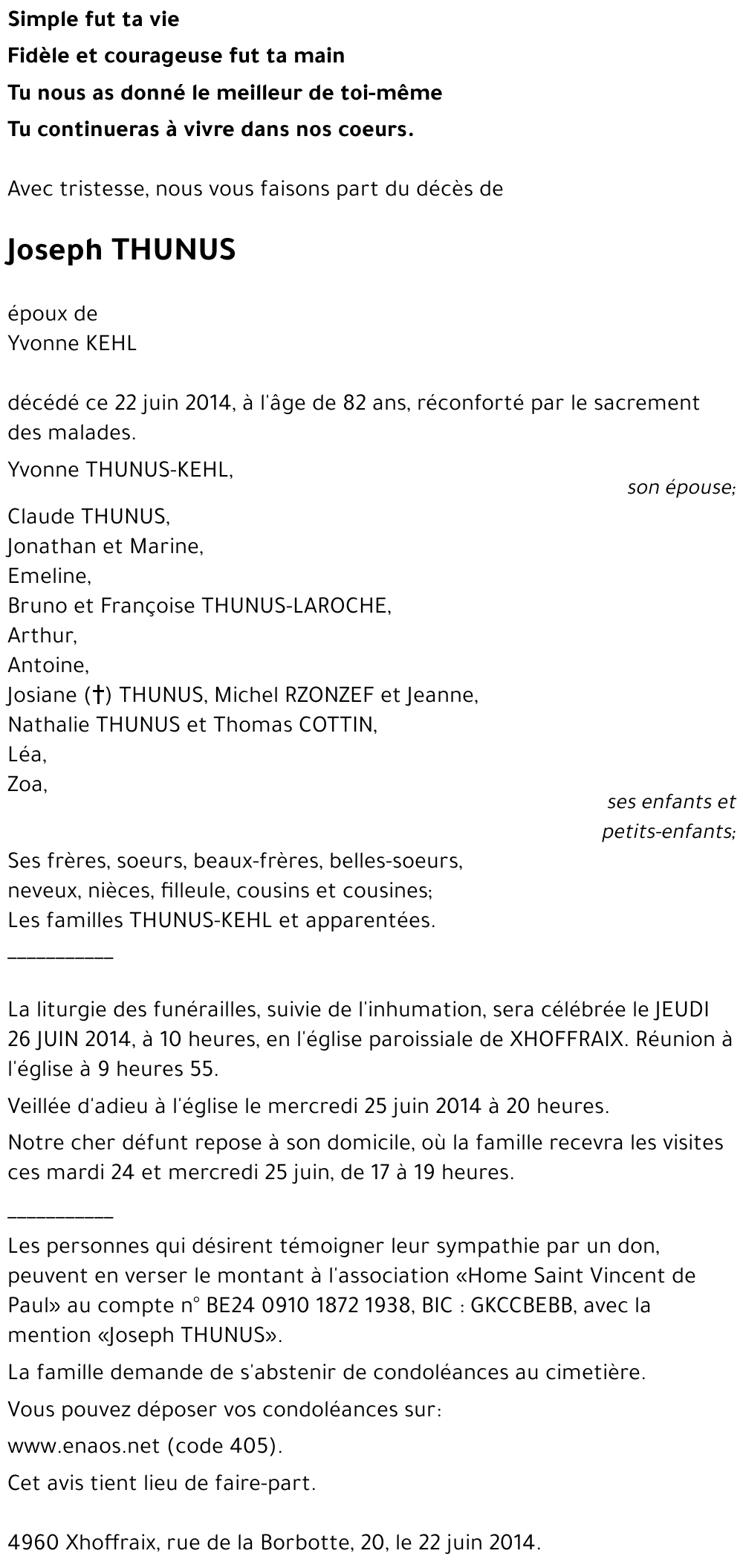 Joseph THUNUS