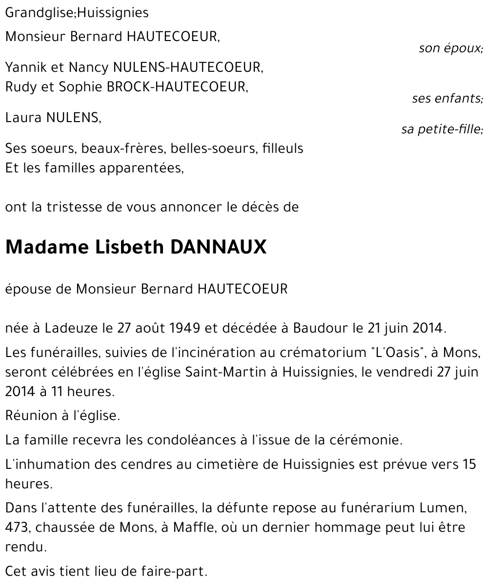 Lisbeth DANNAUX