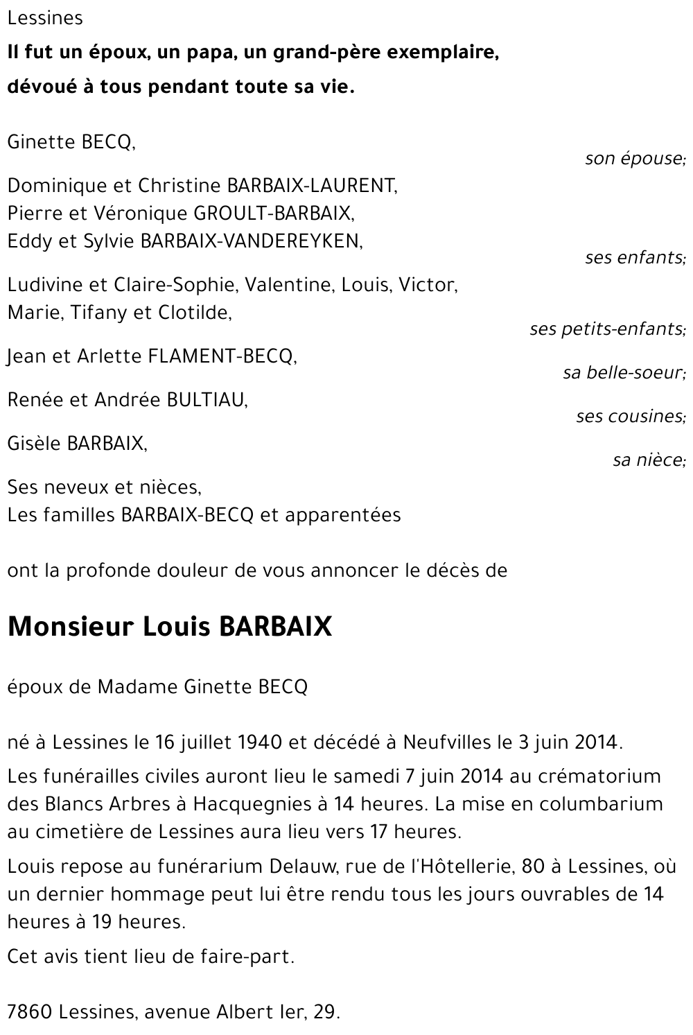 Louis BARBAIX