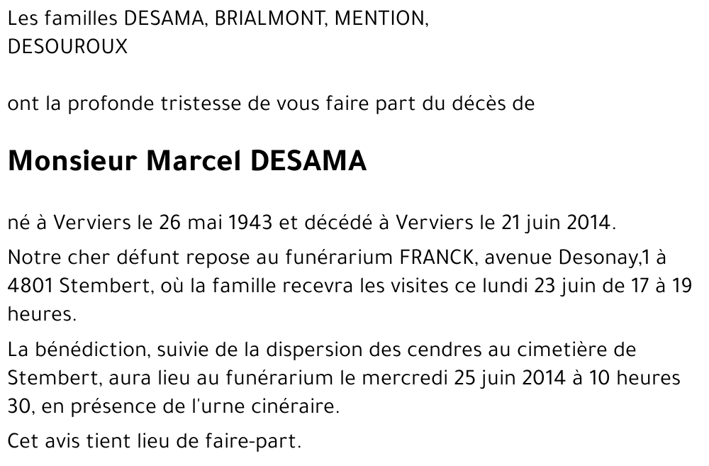 Marcel DESAMA