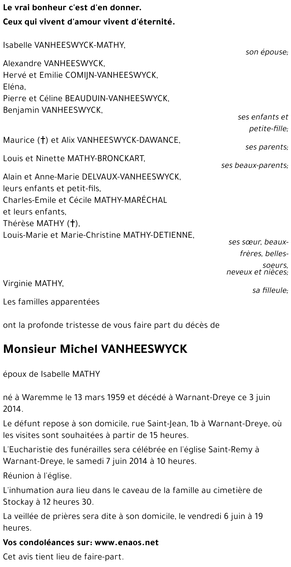 Michel VANHEESWYCK