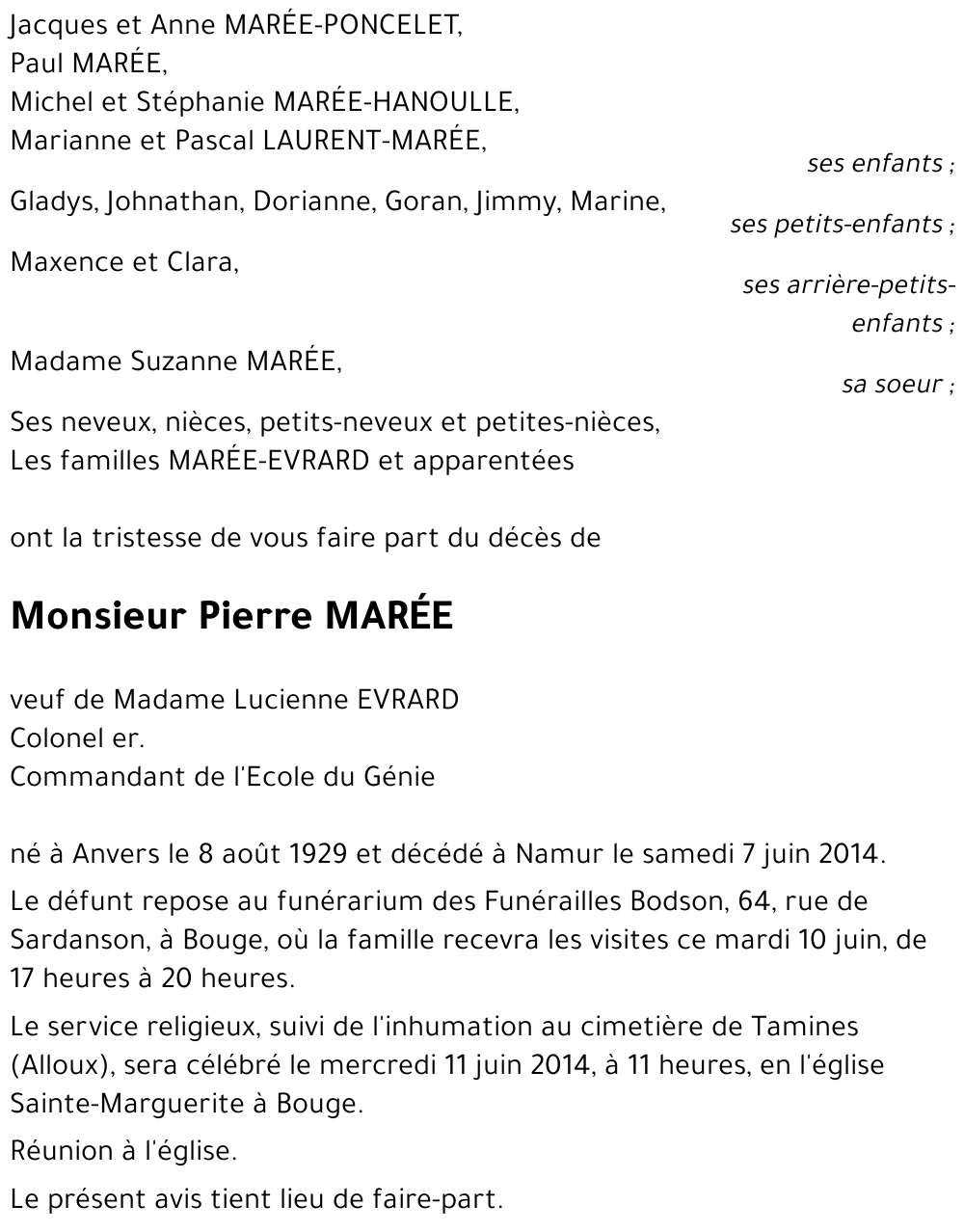 Pierre MARÉE