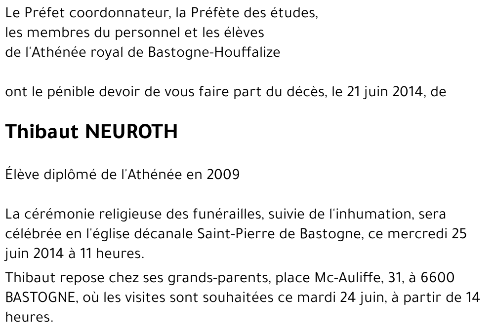 Thibaut, Jean, René NEUROTH