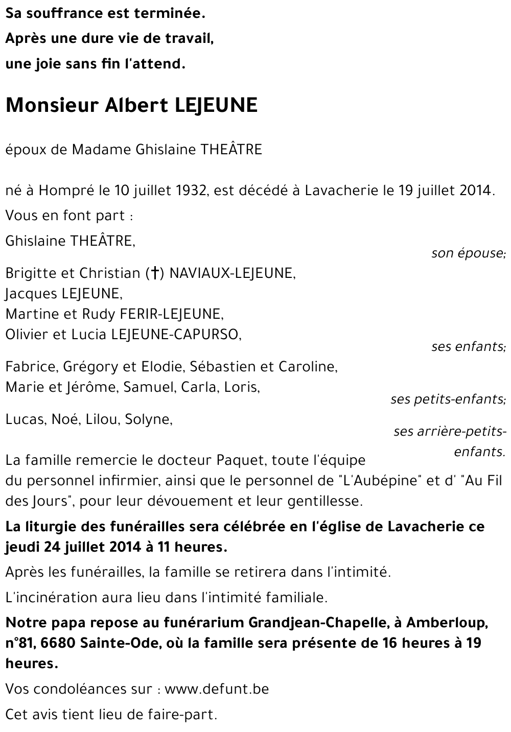 Albert LEJEUNE