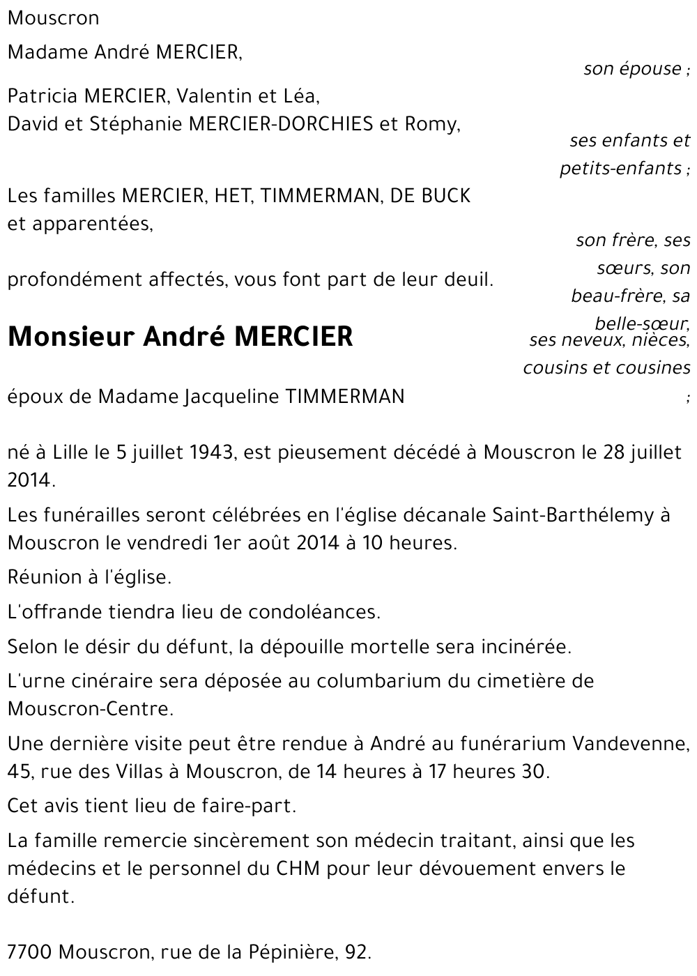 André MERCIER
