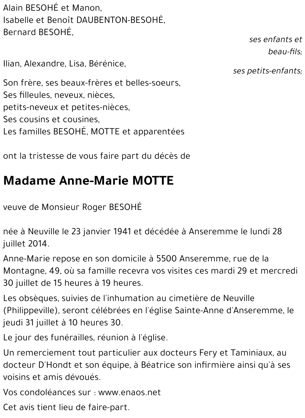 Anne-Marie MOTTE