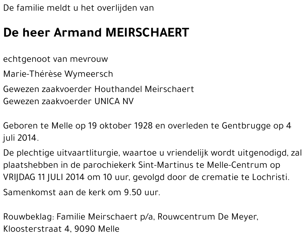Armand MEIRSCHAERT