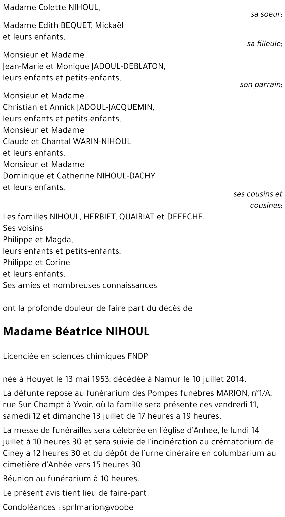 Béatrice NIHOUL