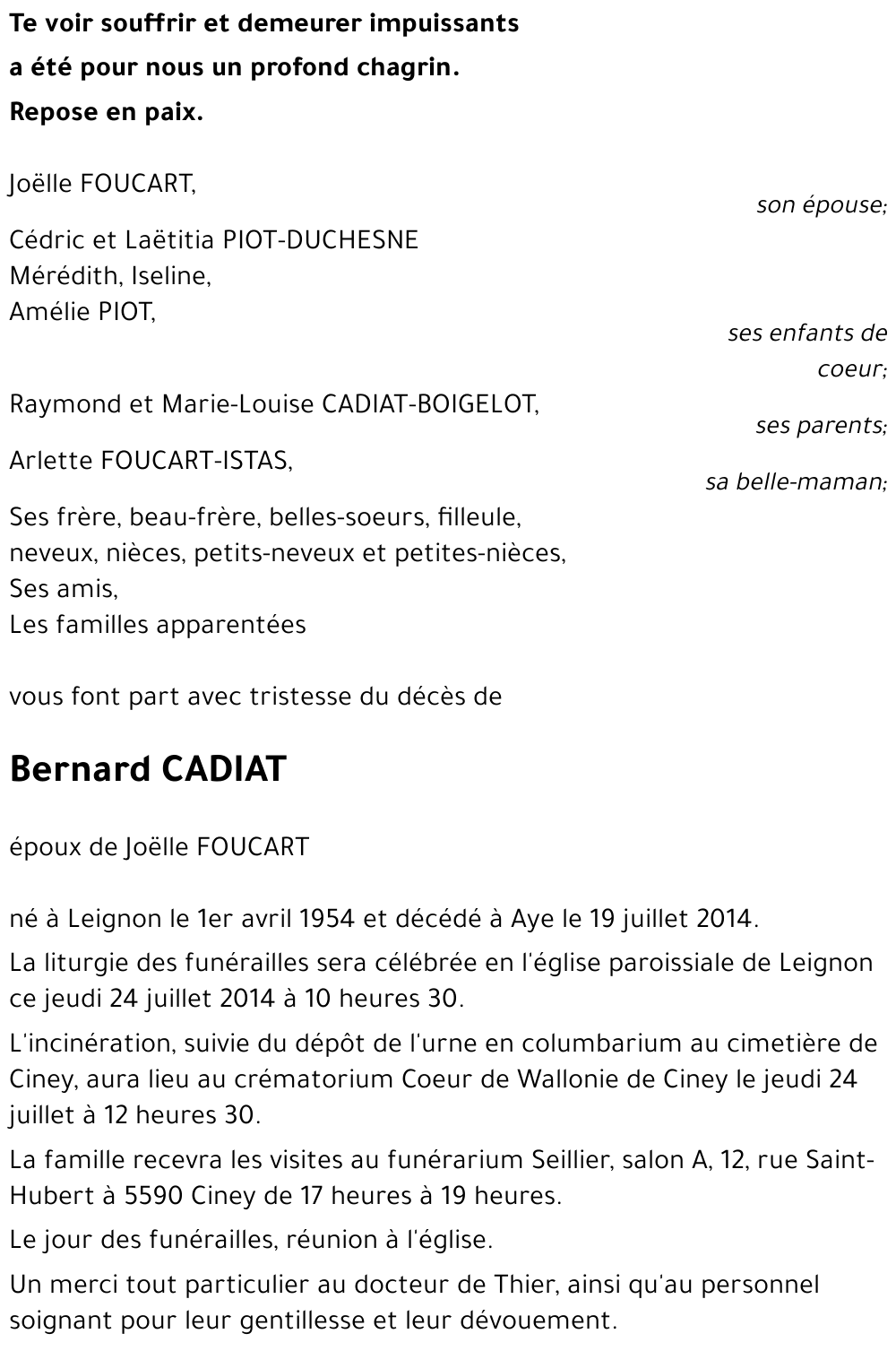 Bernard CADIAT