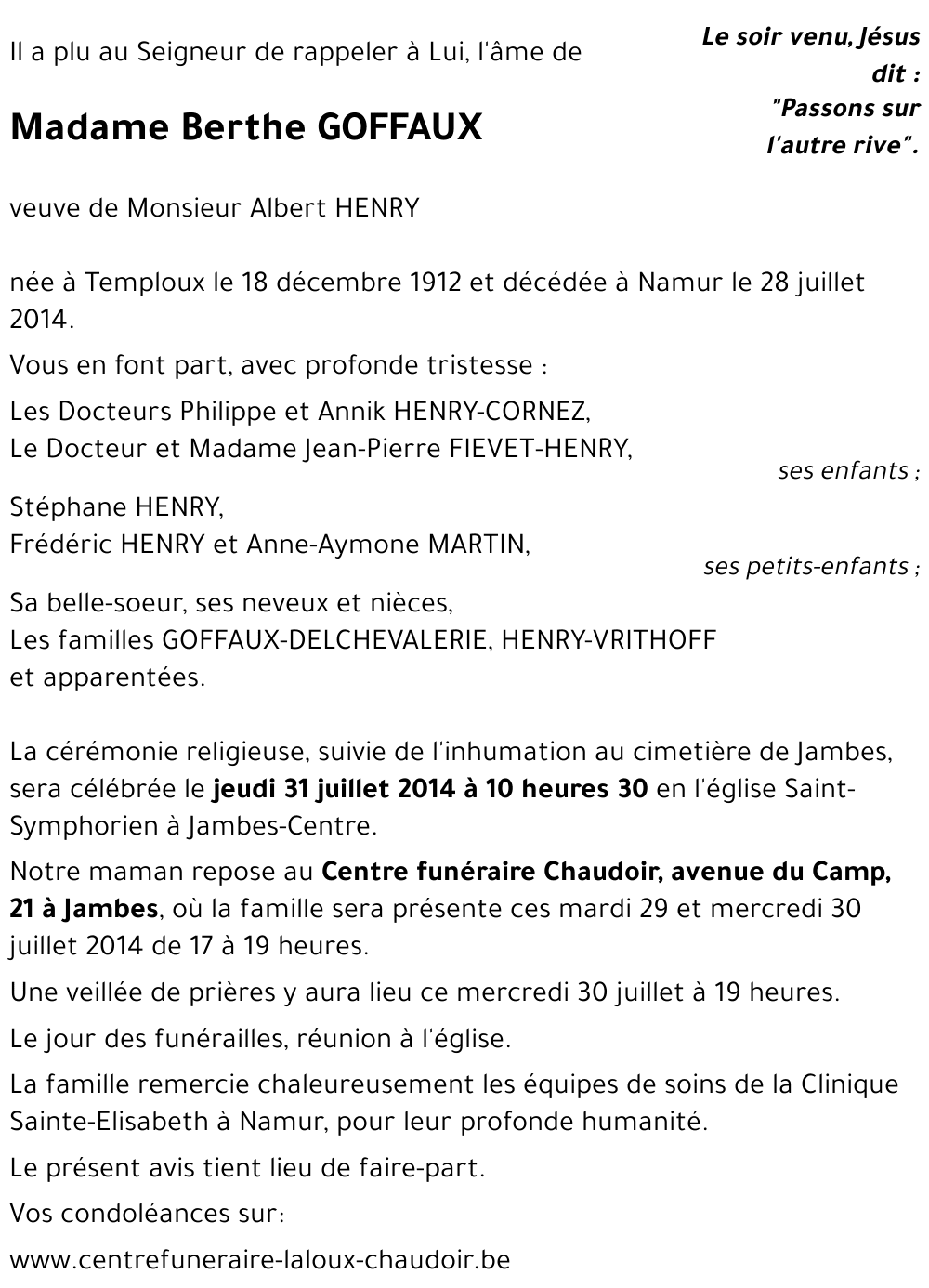 Berthe GOFFAUX