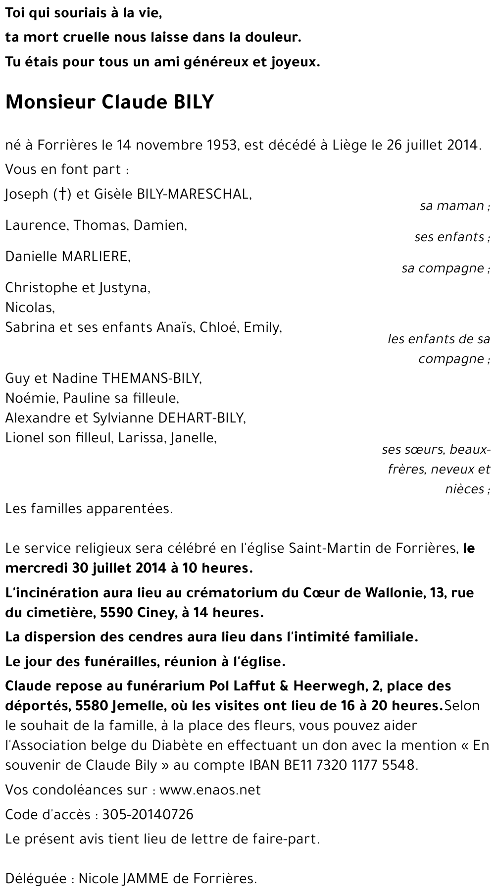 Claude BILY