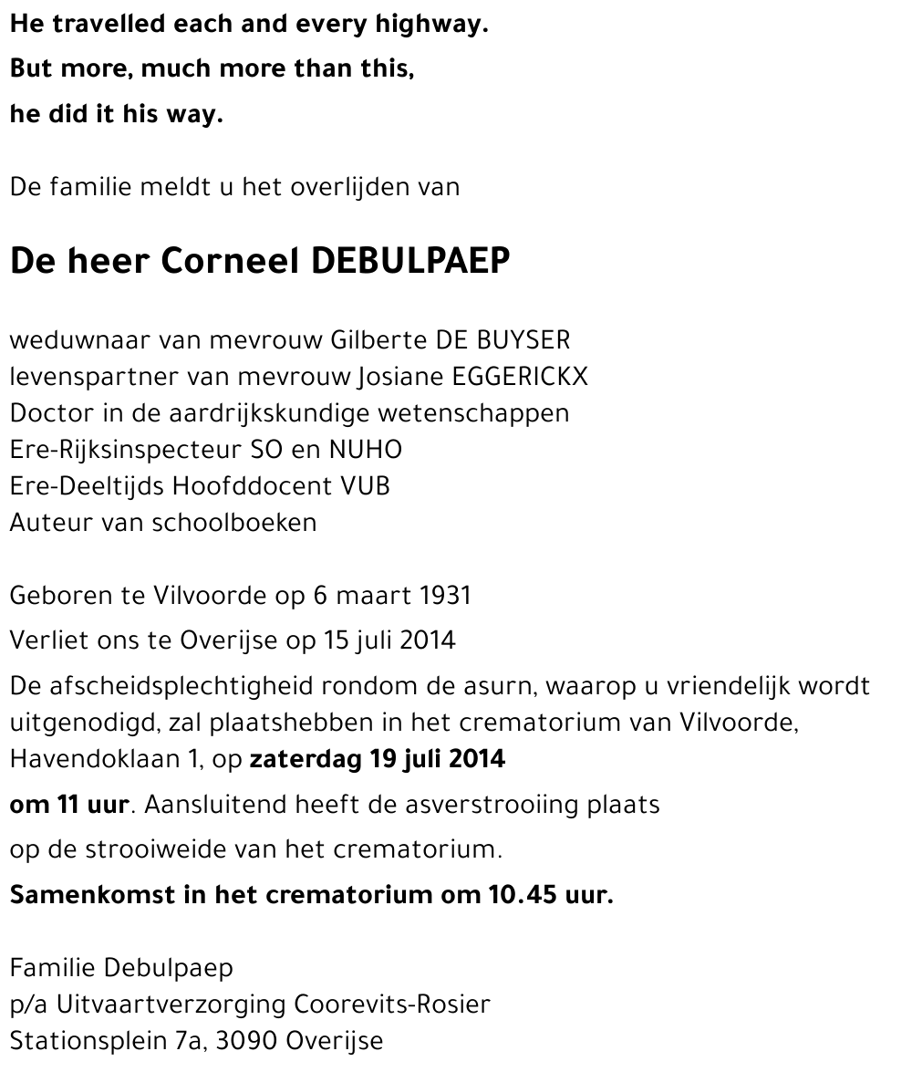 Corneel DEBULPAEP