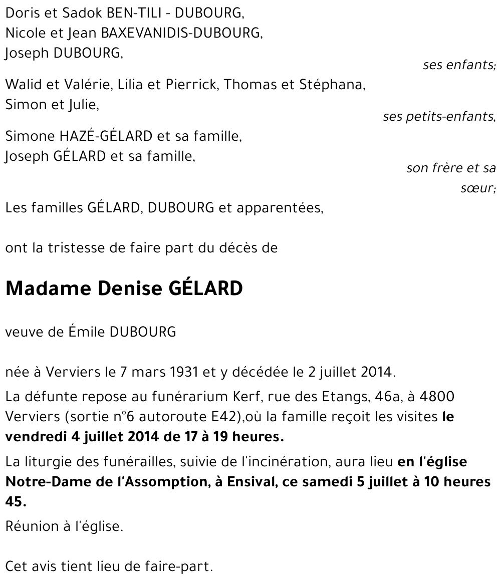 Denise GÉLARD