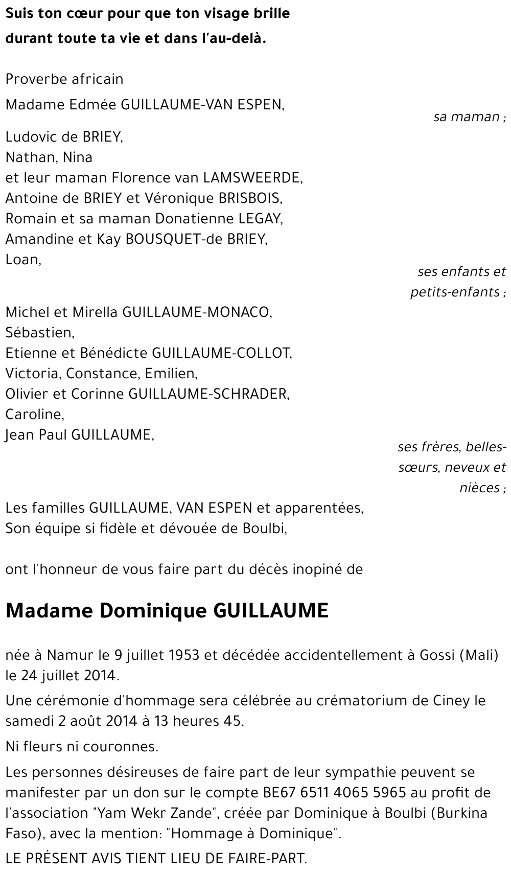 Dominique GUILLAUME