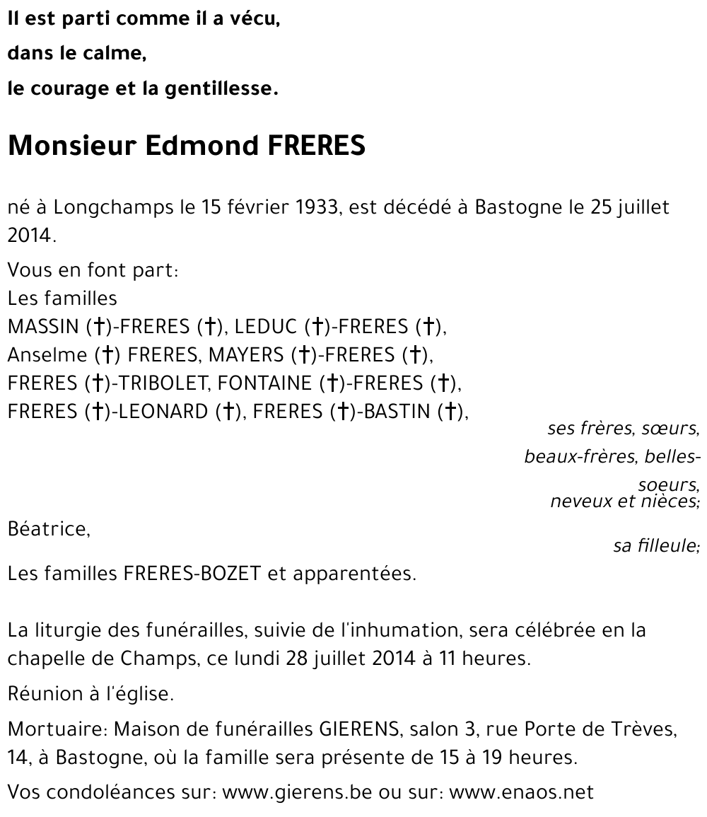 Edmond FRERES