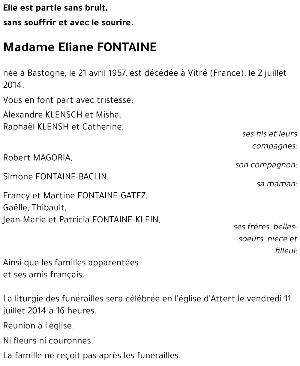 Eliane FONTAINE