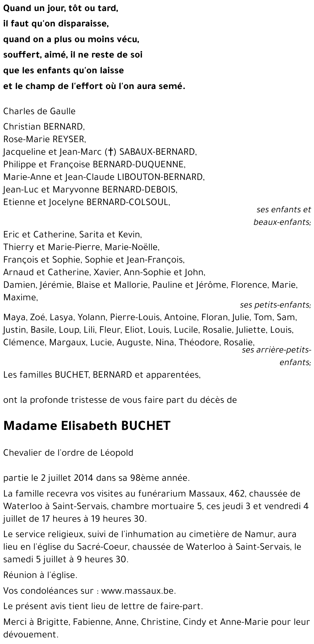 Elisabeth BUCHET