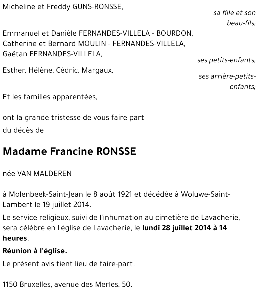 Francine RONSSE