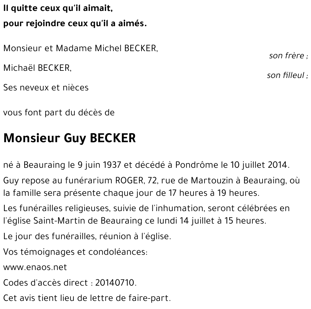 Guy BECKER